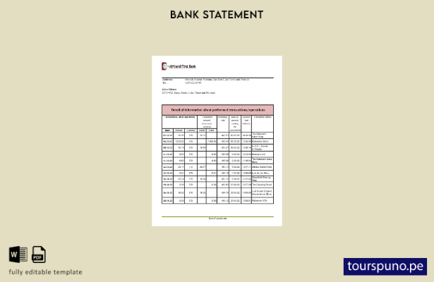 listo para imprimir Santo Tomé y Príncipe Afriland Primera plantilla de Excel de